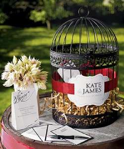 Personalized Birdcage Wedding WIshing Well Card Holder  