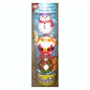 Playskool Weebles Holiday 3 Pack (Wobbly Ol St. Nick, Cool Curtis and 
