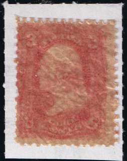 US stamp#3c Washington Rose Carmine Essay Stamp  