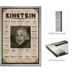 Silver Framed Albert Einstein Quotes Poster Words Of Wisdom  