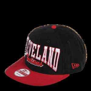 NEW ERA SNAP BACK 9 FIFTY CLEVELAND INDIANS BLACK CORDED CORD HAT CAP 