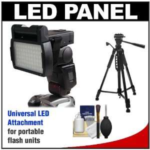 RPS Studio LED Video Light Panel Attachment with Tripod + Cleaning Kit 
