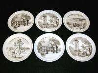 Set/6 Furstenberg Porcelain Plates Germany Bremen Vegesack  