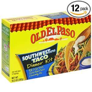 Old El Paso Southwest Style Taco Dinner Kit, 10.3 Ounce Boxes (Pack of 
