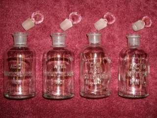 APOTHECARY / LABORATORY Wheaton Bottles with Stoppers  