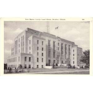 1940s Vintage Postcard   Macon County Court House   Decatur Illinois