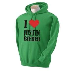 Kids I Love Justin Bieber Hoody Hoodie Sweatshirt New  