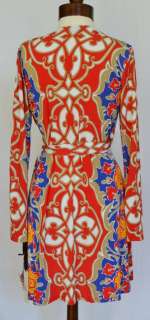 HALE BOB Floral Jersey Wrap Dress S 4 6 UK 8 10 NWT Small Red Beaded 