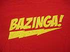 Big Bang Theory Womens BAZINGA Sheldon Shirt M  