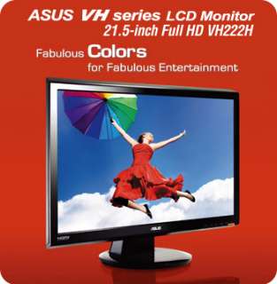  ASUS VH222H 21.5 Inch Widescreen LCD Monitor   Black 