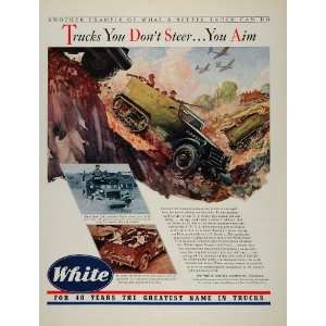  1942 Ad White Army Armored Scout Cars Trucks Guns WWII 