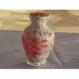 Alicja Polish Hand Made Mouth Blown Small Red Vase