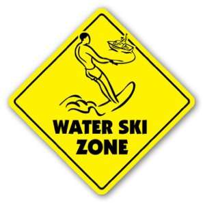  WATER SKI ZONE Sign xing gift novelty skier skiing boat 