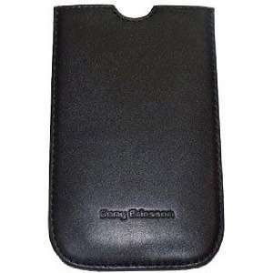   Black Leather Pouch for Sony Ericsson Hazel Cell Phones & Accessories
