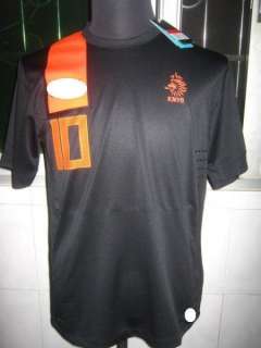 12 13 Netherlands Holland Black Away Jersey  