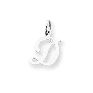  Sterling Silver Stamped Initial D Charm Jewelry