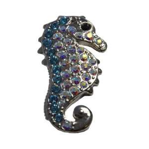  Navika Blue Seahorse Ball Marker Accented By Genuine 