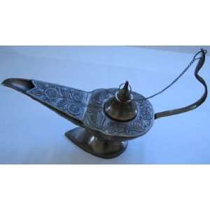  Lamp Alladin Aladdin Antqued 15 Iin Brass Genie Magical 