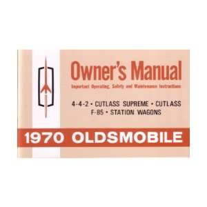  1970 OLDSMOBILE 442 CUTLASS F 85 WAGON Owners Manual 