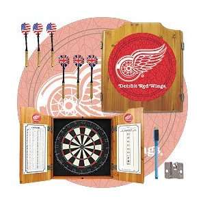  NHL Detroit Redwings Dart Cabinet includes Darts and Board 