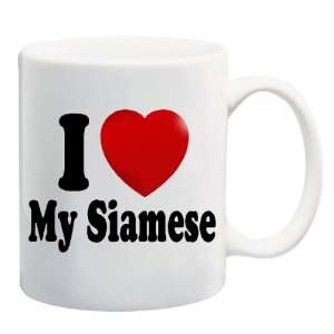   LOVE MY SIAMESE Mug Coffee Cup 11 oz ~ Cat Breed 