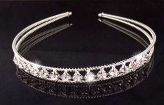 Wedding Bridal crystal veil tiara crown headband Y1040  