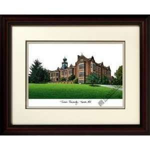 Towson University Alma Mater Alma Mater 14x18 Lithograph in Mahogany 