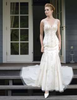 2011 new Stunning Lace Wedding Dress Bridal Gown long train Size 