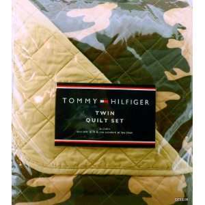  Tommy Hilfiger Garrison Camo Twin Quilt and Sham Set