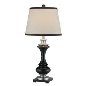 Lite Source LS 20866PS/DWAL Walta Table Lamp, Polished Steel And Dark 