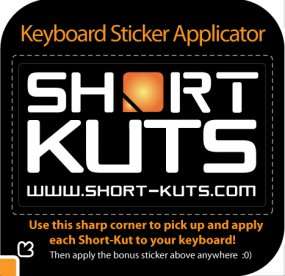 After you are done you can use the SHORT KUTS™ sticker (inside the 