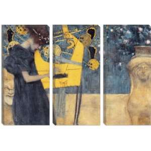  Musik I 1895 by Gustav Klimt Canvas Painting Reproduction 