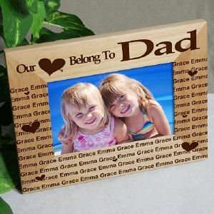  Our Hearts Belong To Personalized Wooden Picture Frame 
