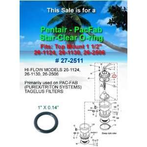   Pac Fab Top Mount 1 1/2 POOL Filter Valve Star Clear O Ring 27 2511