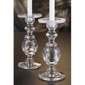  Fifth Avenue Crystal Glass Candle Holders, Set of 2