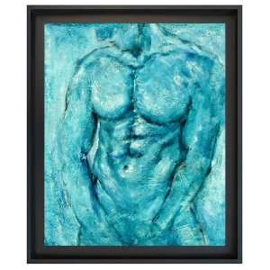  Framed Oil Painting   Male Form