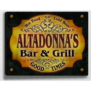  Altadonnas Bar & Grill 14 x 11 Collectible Stretched 