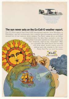 1968 US Navy Weather Reports XLO Ex Cell O Memory Ad  