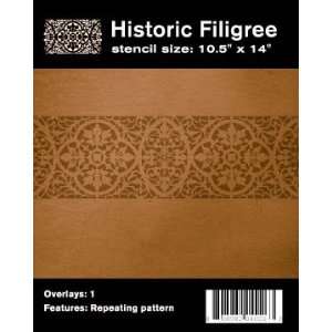  Historic Filigree Wall Stencil