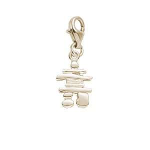  Rembrandt Charms Inukshuk Charm with Lobster Clasp, Gold 