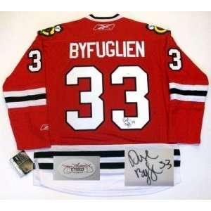 Autographed Dustin Byfuglien Jersey   Blackhawks 2010 Cup Jsa  