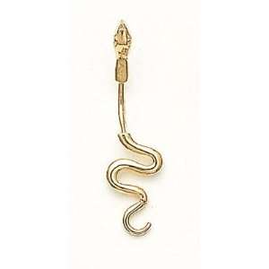  14k Yellow Snake Belly Ring   JewelryWeb Jewelry