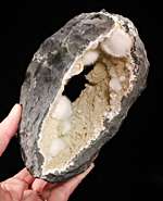 Puffball OKENITE Crystal Balls In Basalt GEODE  