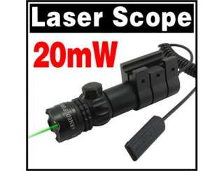 Green Laser Sight 20mW Powerful Scope W/2 Switch & 2 Mount ji0  