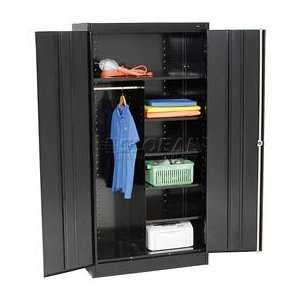  Combination Metal Storage Cabinet 36x18x72 Black Office 