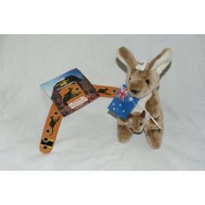Australian Souvenirs ~ Boomerang ~ Kangaroo with Flag~ From Australia 