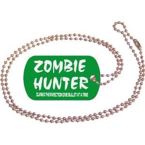  Zombie Hunter Green Dog Tag with Neck Chain Everything 