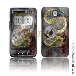 Black with Grey Skull Green Snake Viper Character Symbol Design Smart 