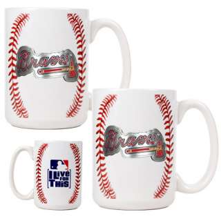MLB 2pc Gameball Ceramic Mug Set   Team Primary Logo  