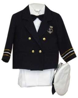  Navy Blue Boys & Baby Boy Captain Sailor Tuxedo Special 